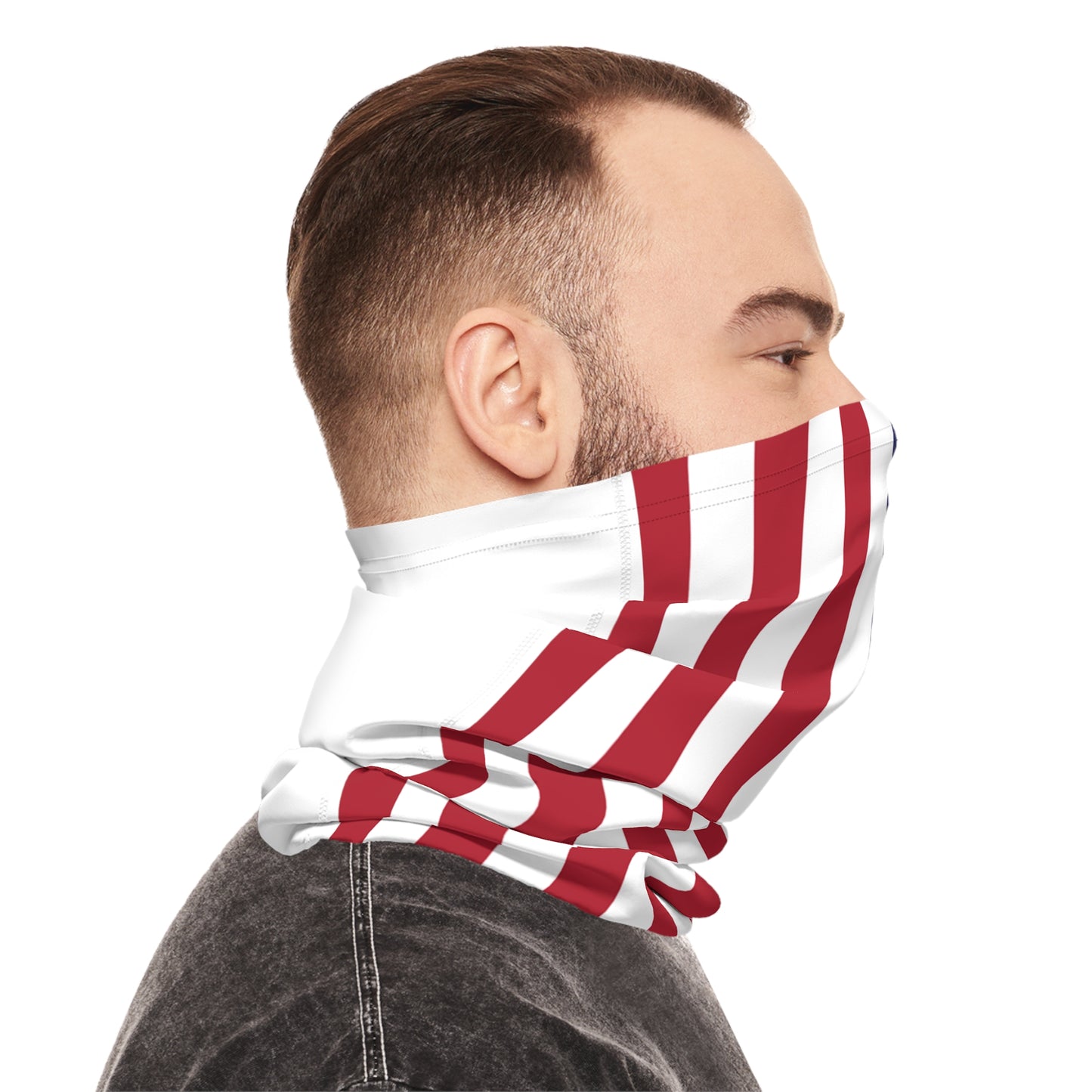 Stars & Stripes Elegance: The American Flag Neck Gaiter