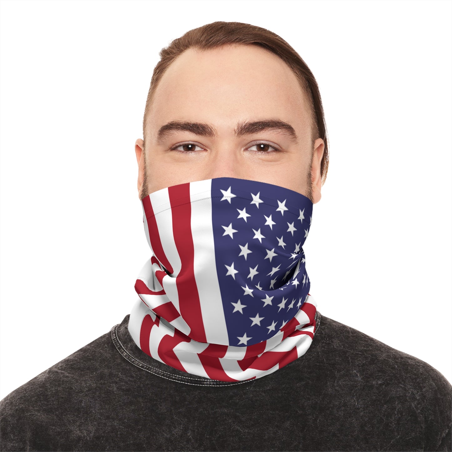 Stars & Stripes Elegance: The American Flag Neck Gaiter