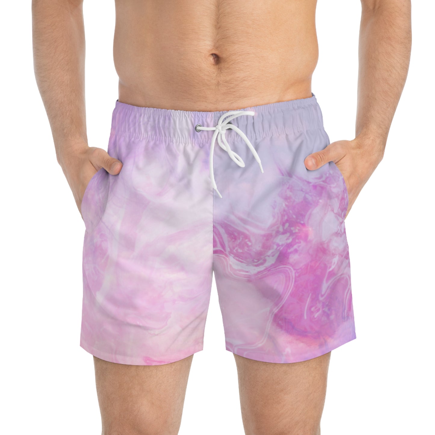 Seaside Elegance: Men's Azure Coast Swim Trunks