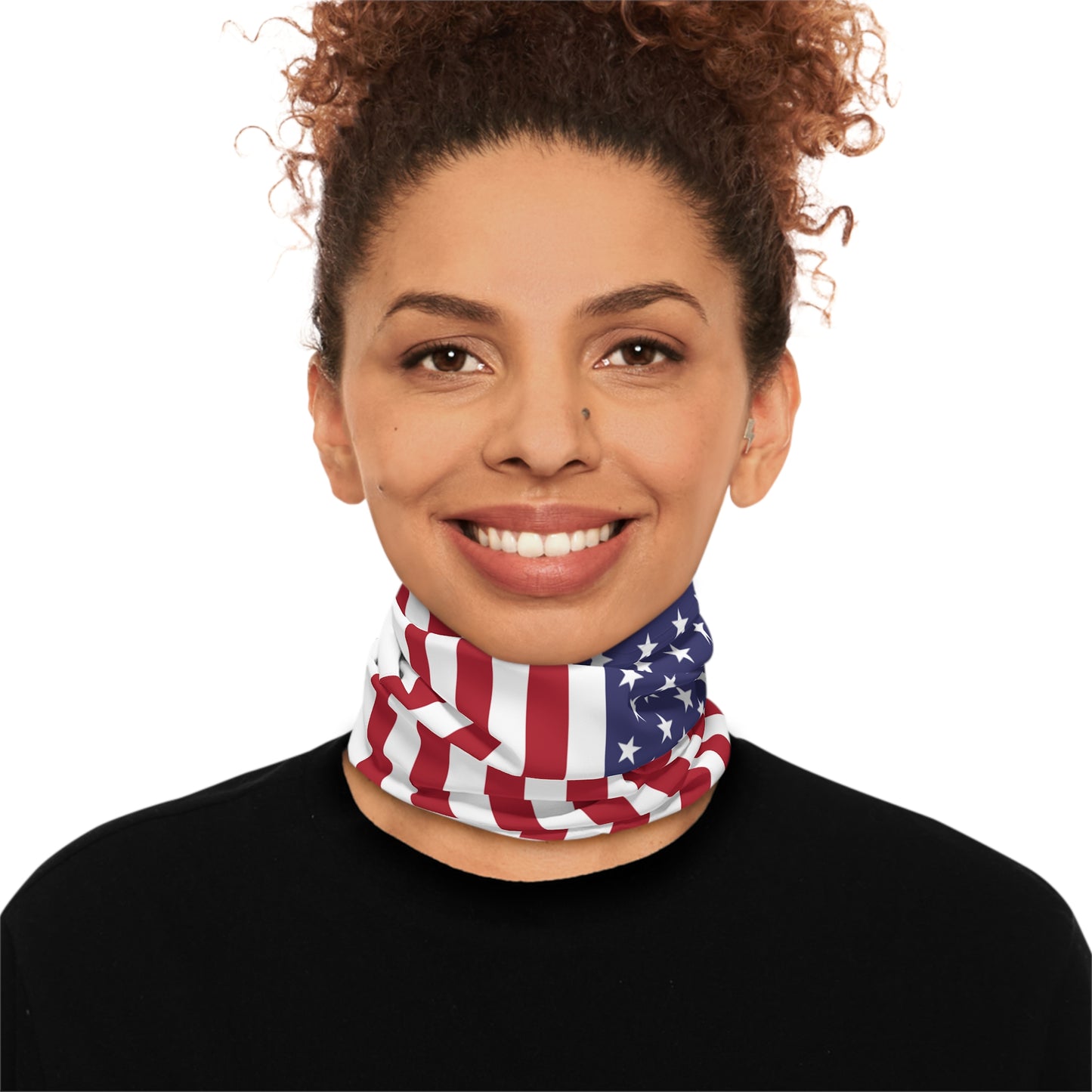 Stars & Stripes Elegance: The American Flag Neck Gaiter