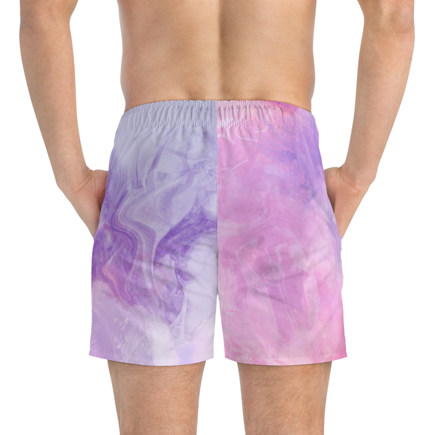 Seaside Elegance: Men's Azure Coast Swim Trunks
