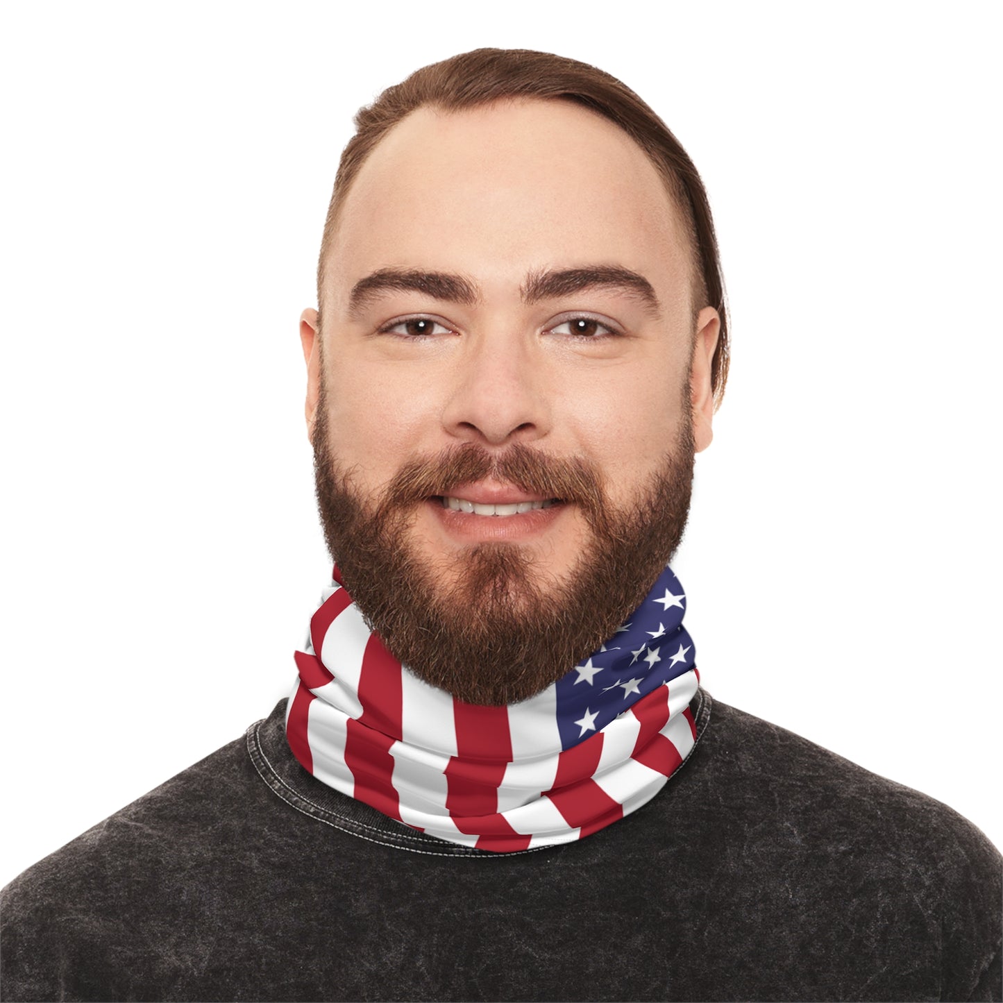 Stars & Stripes Elegance: The American Flag Neck Gaiter