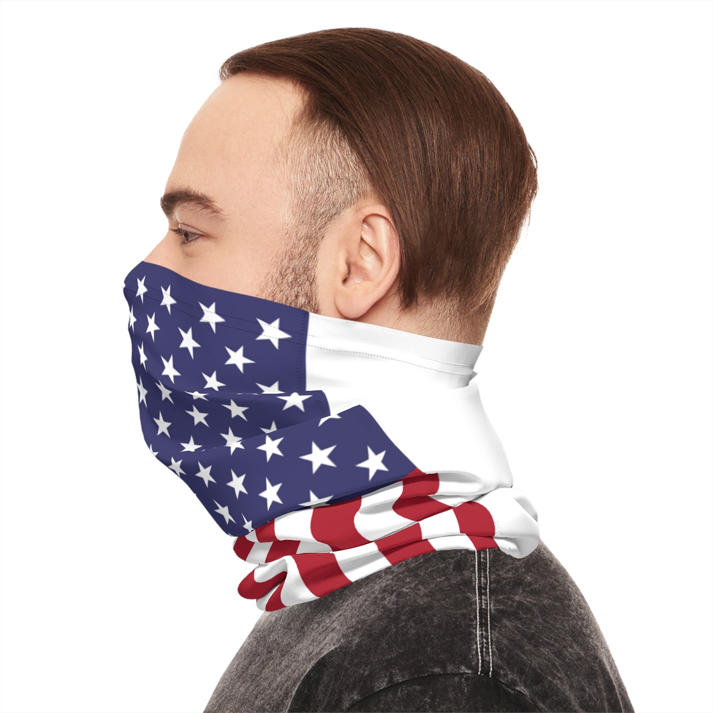 Stars & Stripes Elegance: The American Flag Neck Gaiter