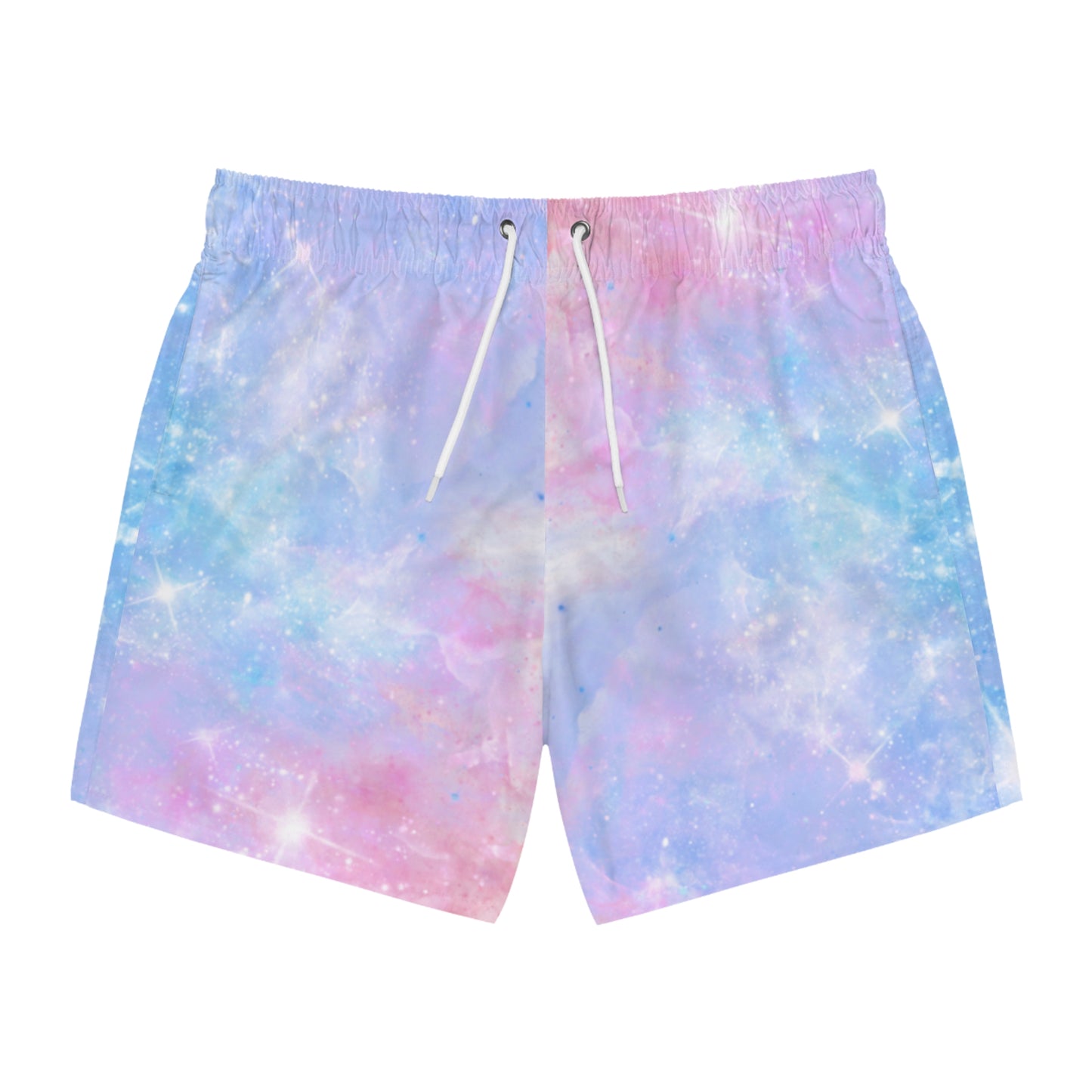 SummerSplash Blue and Pink Paradise Swim Trunks