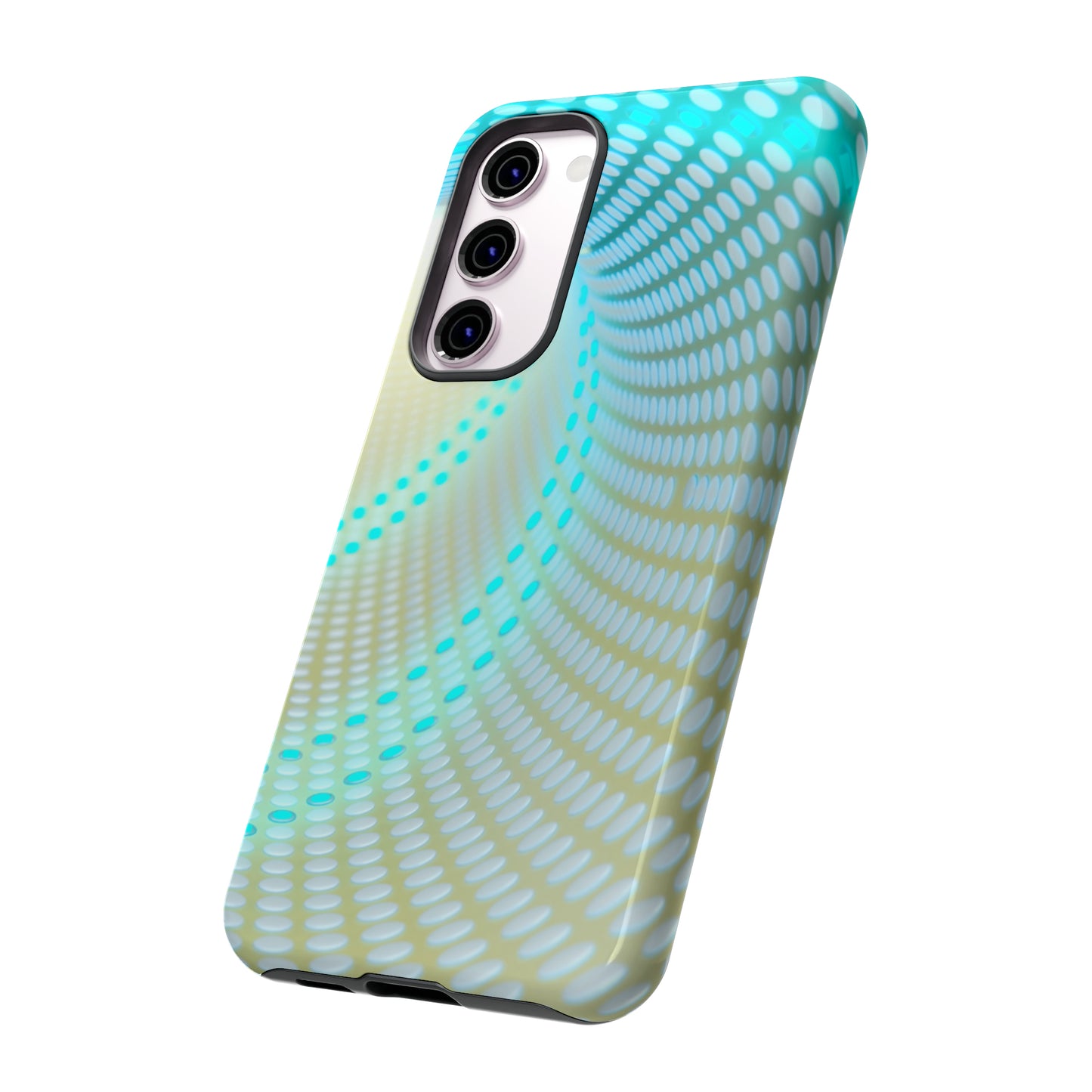 MystiBlend Blue & White Optical Enigma Phone Case