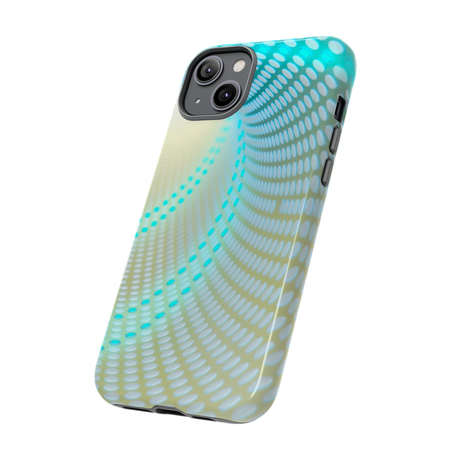 MystiBlend Blue & White Optical Enigma Phone Case