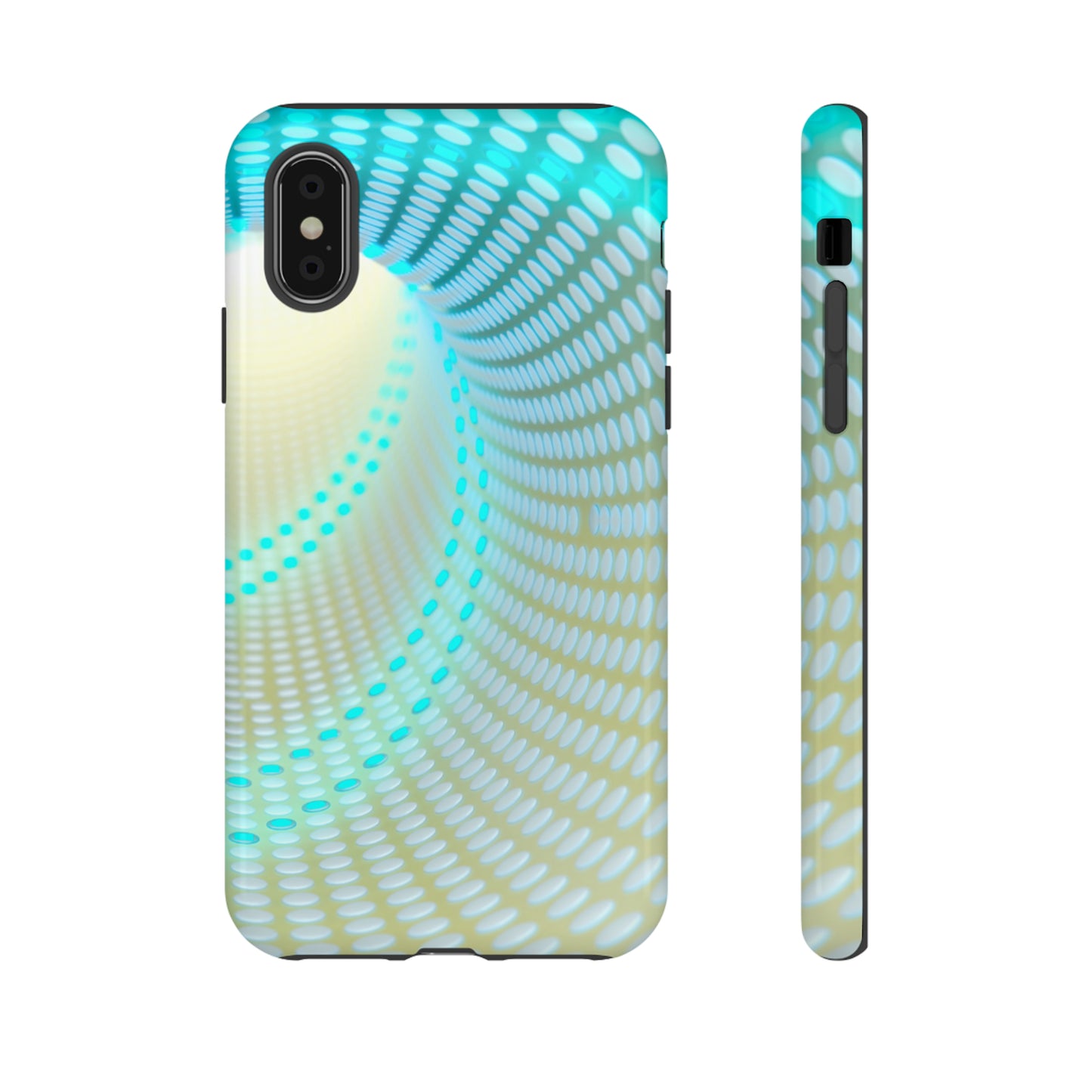 MystiBlend Blue & White Optical Enigma Phone Case