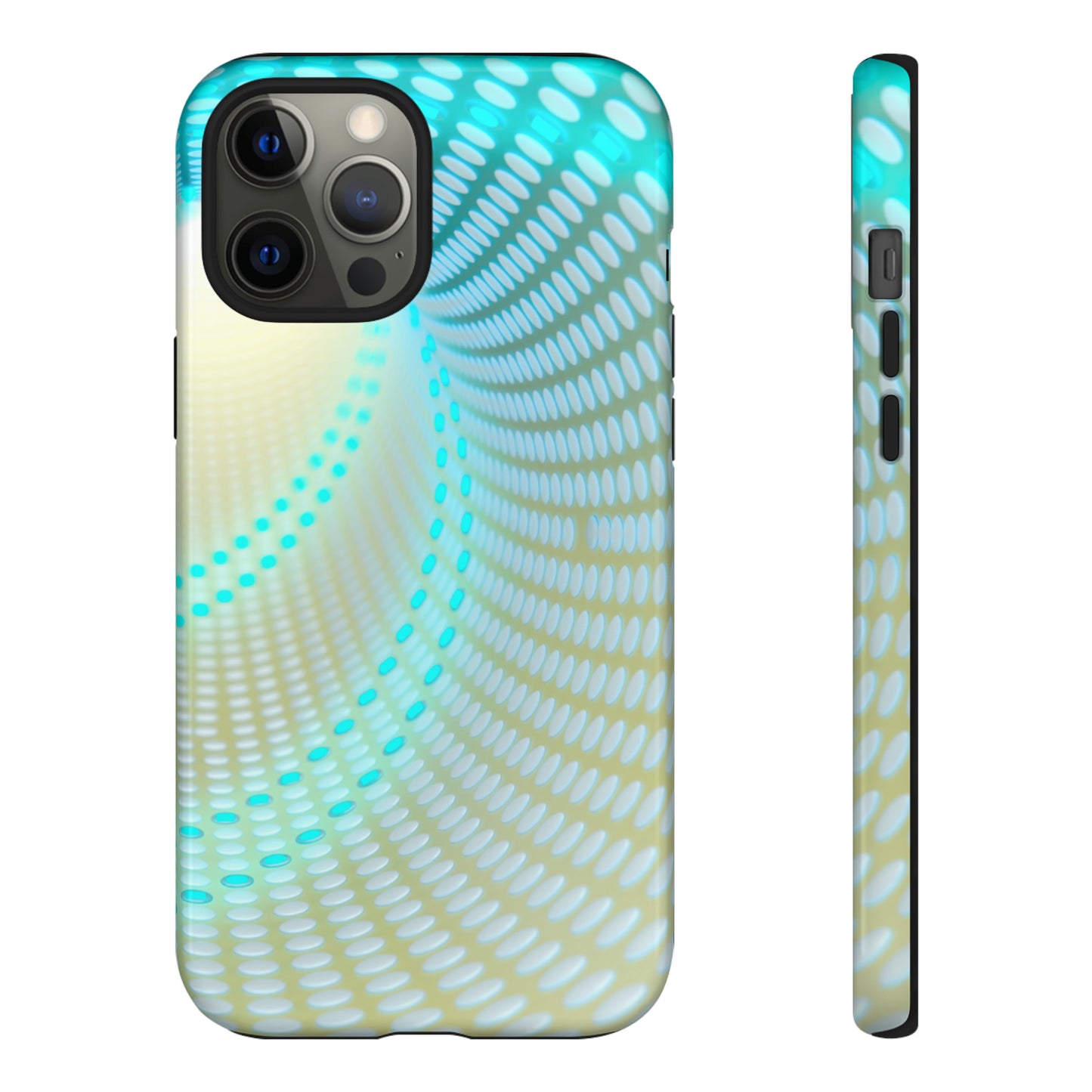 MystiBlend Blue & White Optical Enigma Phone Case