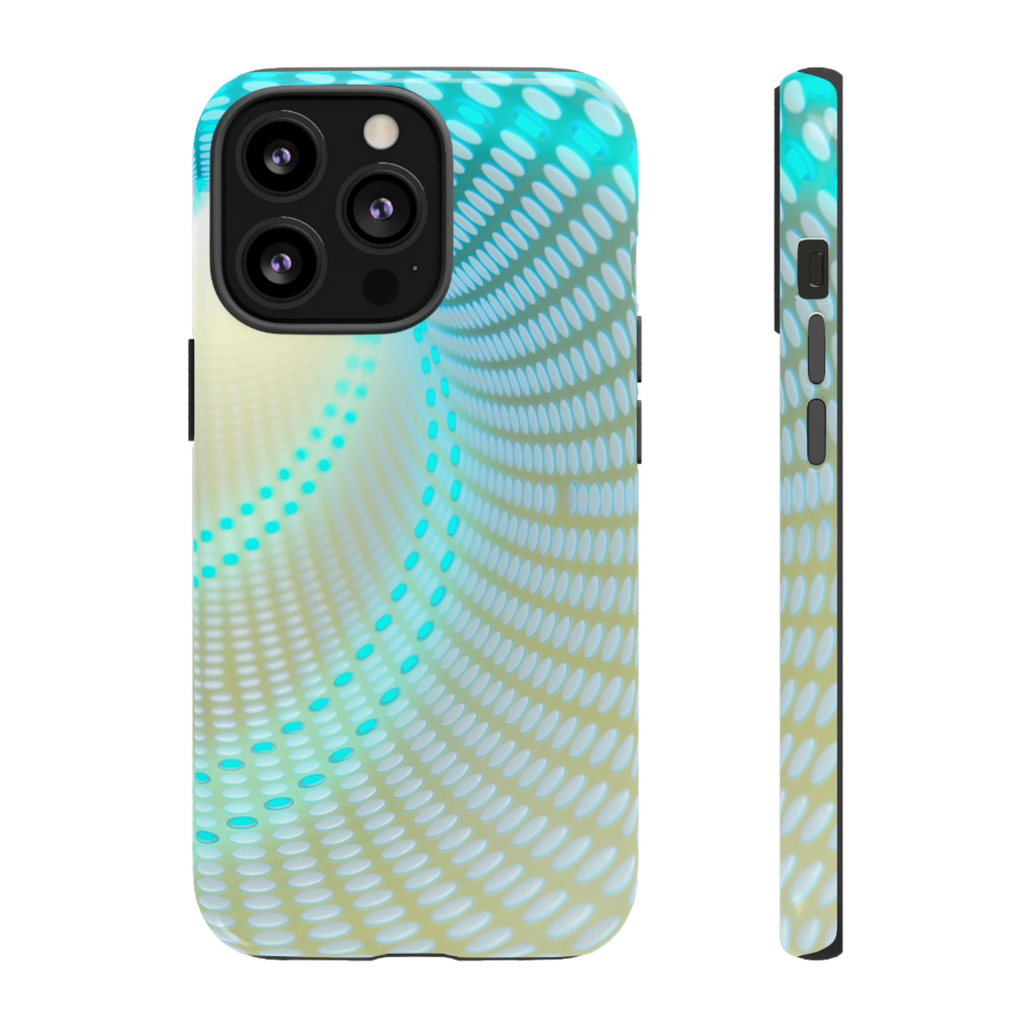 MystiBlend Blue & White Optical Enigma Phone Case