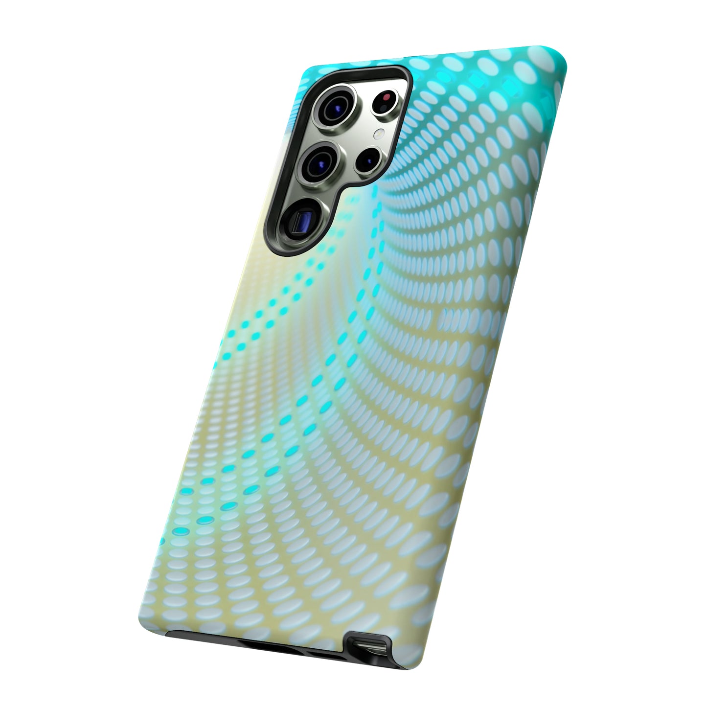 MystiBlend Blue & White Optical Enigma Phone Case