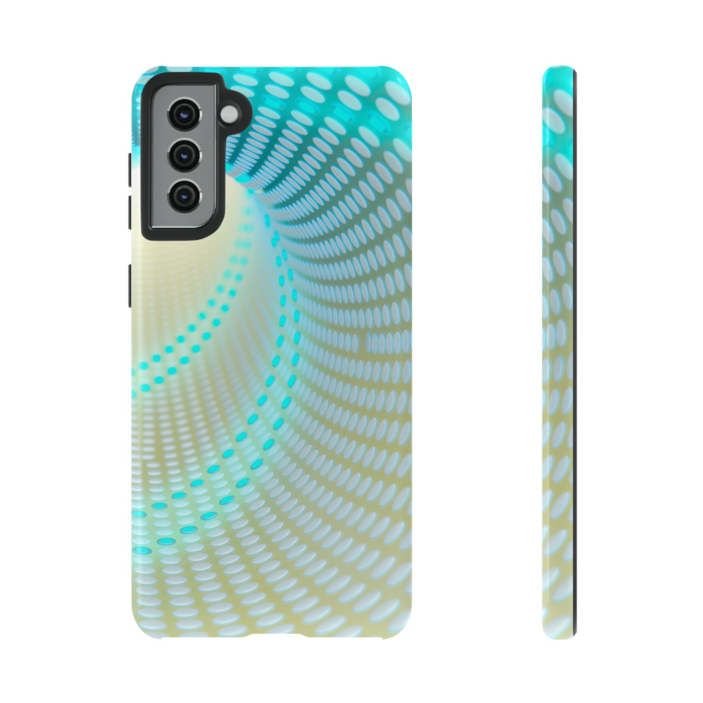 MystiBlend Blue & White Optical Enigma Phone Case