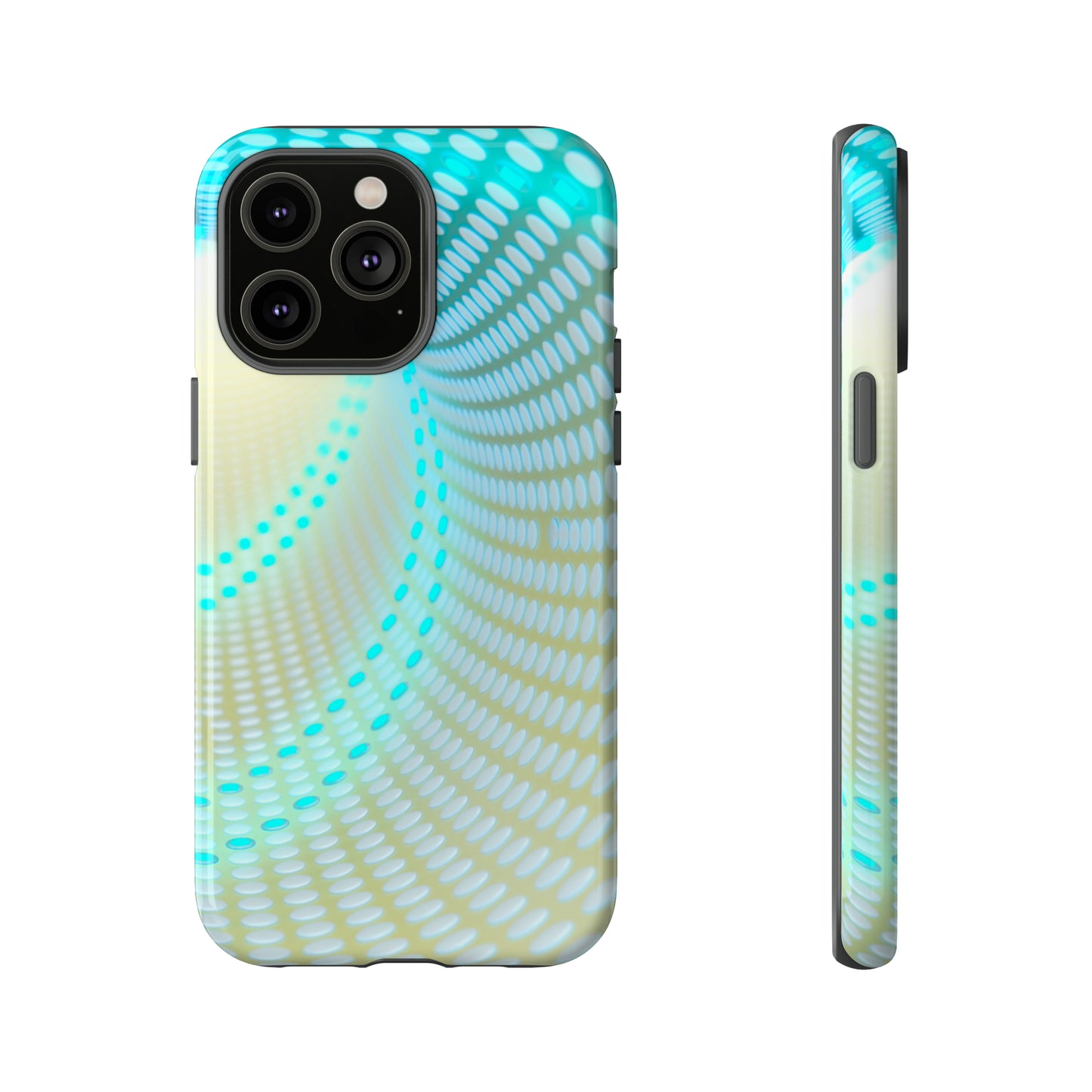 MystiBlend Blue & White Optical Enigma Phone Case