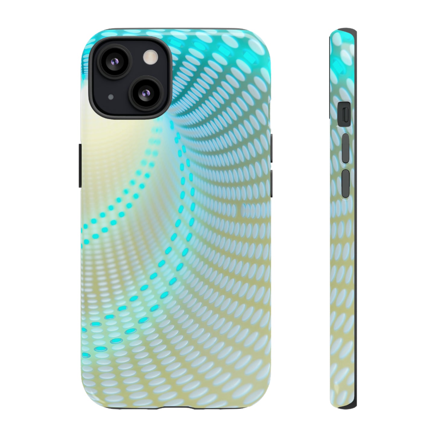 MystiBlend Blue & White Optical Enigma Phone Case