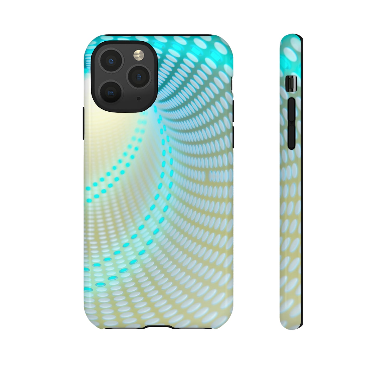 MystiBlend Blue & White Optical Enigma Phone Case