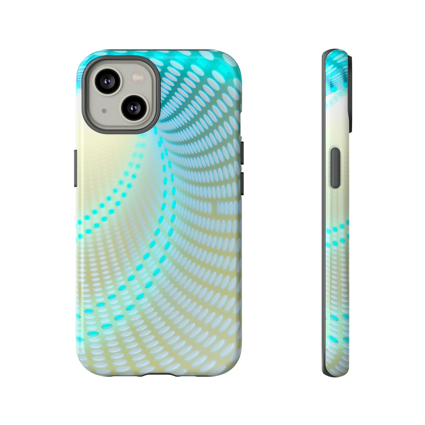 MystiBlend Blue & White Optical Enigma Phone Case