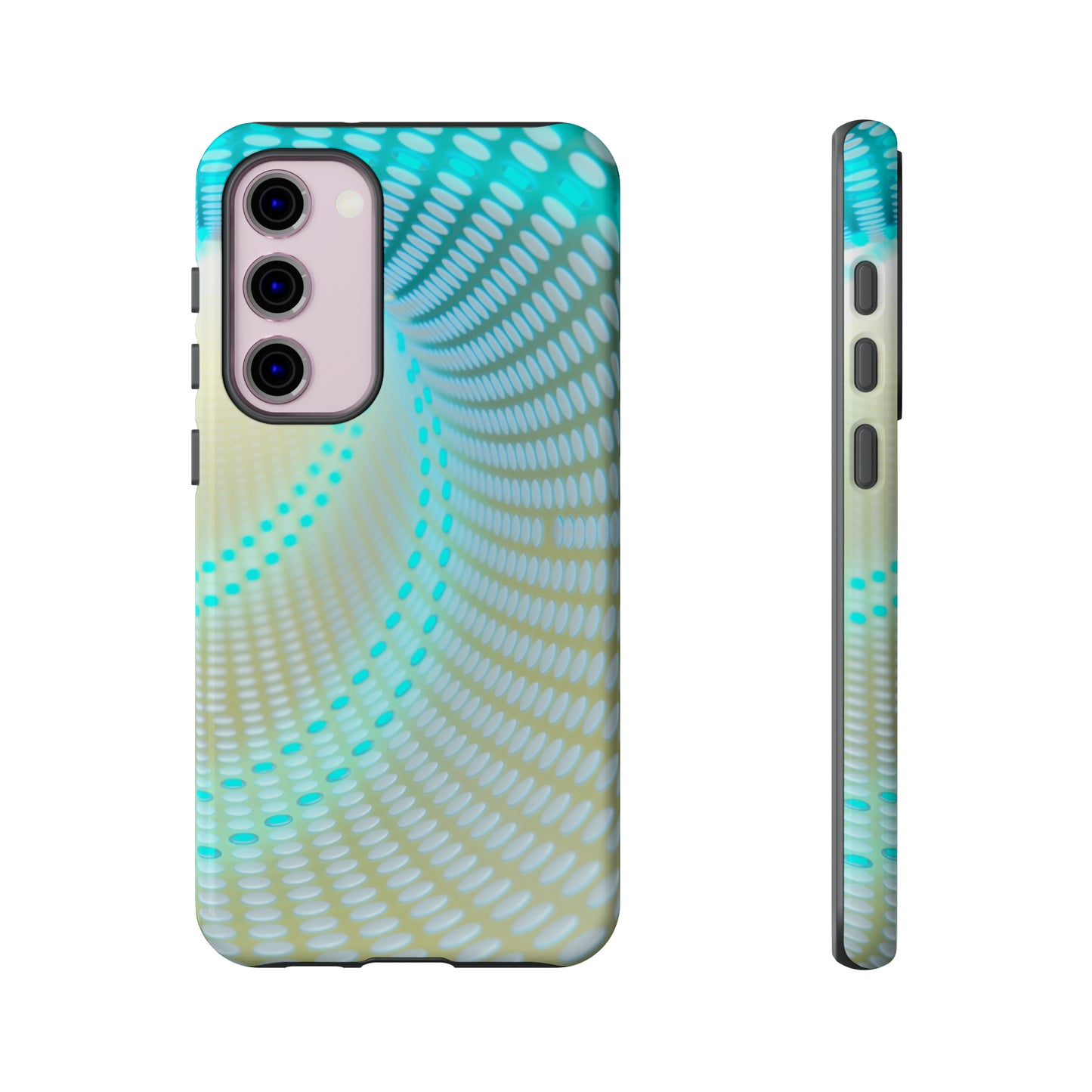 MystiBlend Blue & White Optical Enigma Phone Case