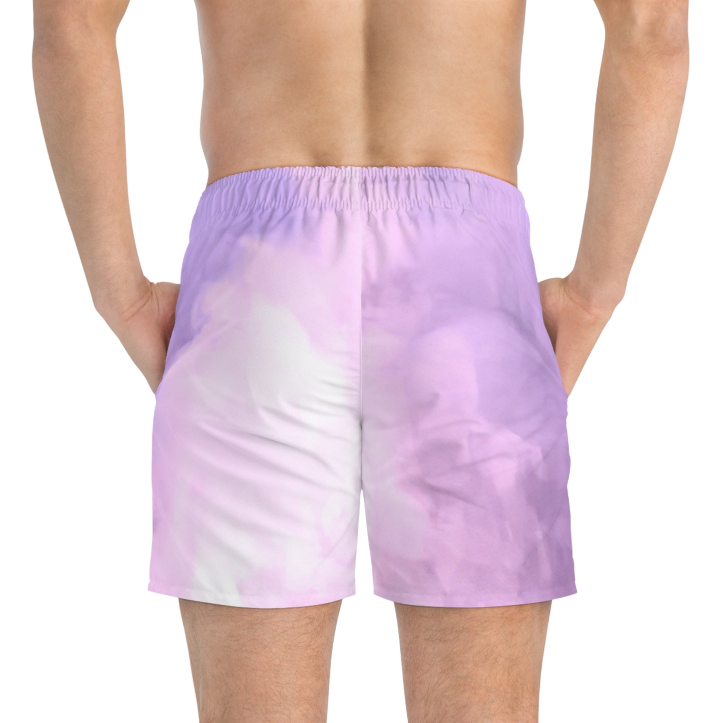 LuxeSplash Purple & Pink Paradise Swim Trunks