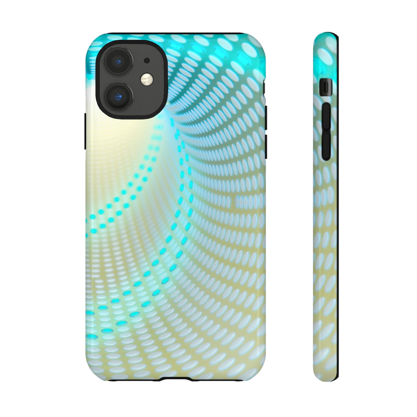 MystiBlend Blue & White Optical Enigma Phone Case