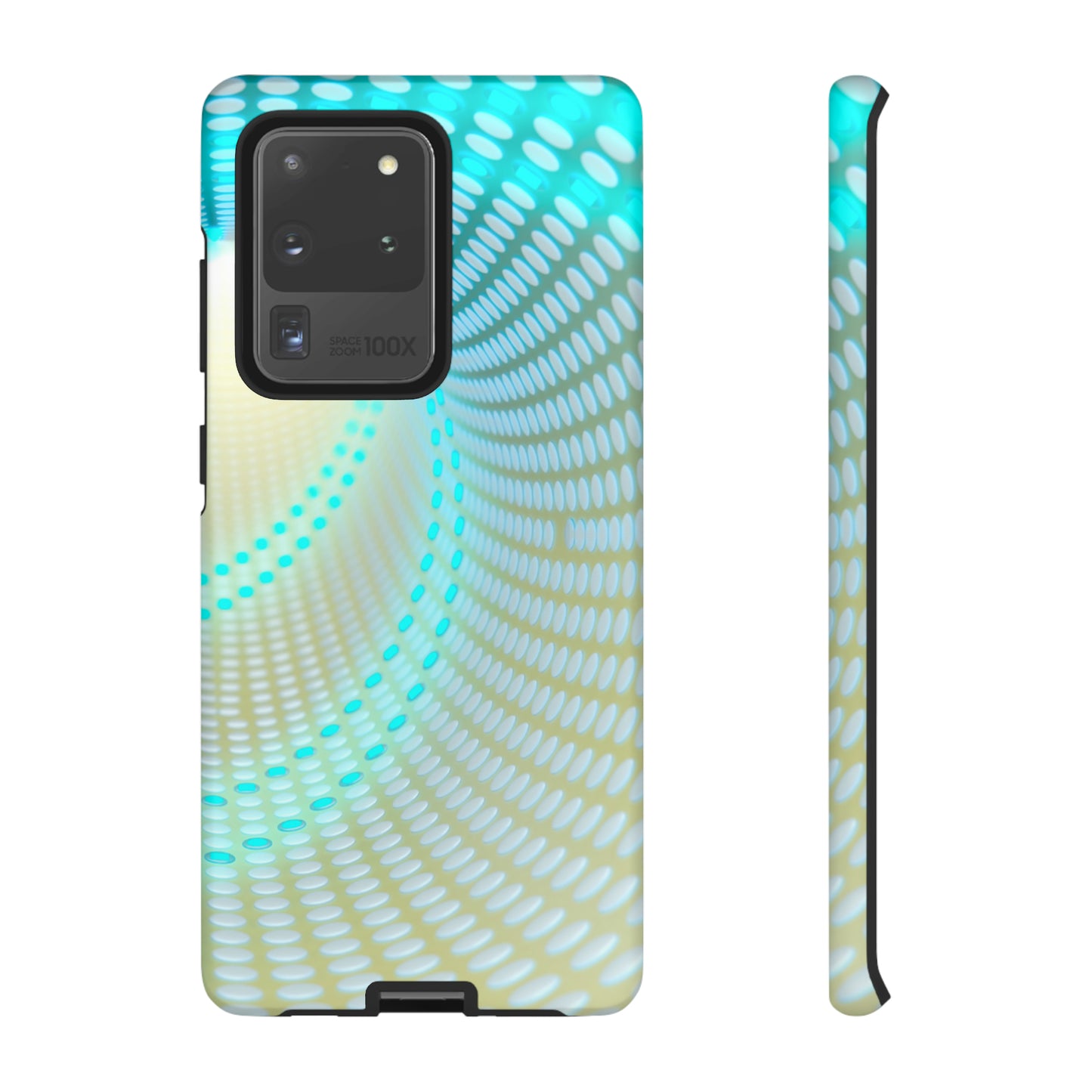 MystiBlend Blue & White Optical Enigma Phone Case