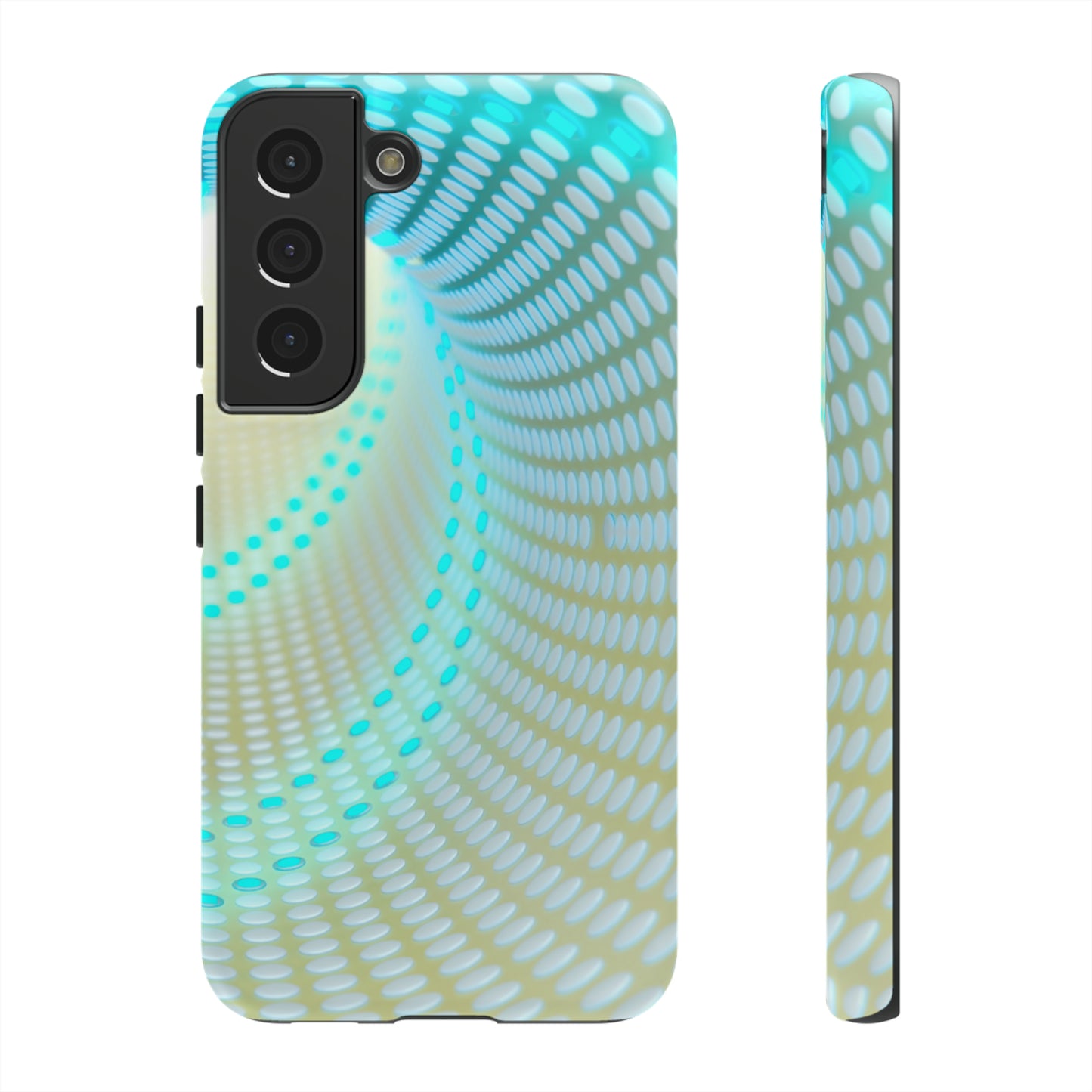 MystiBlend Blue & White Optical Enigma Phone Case