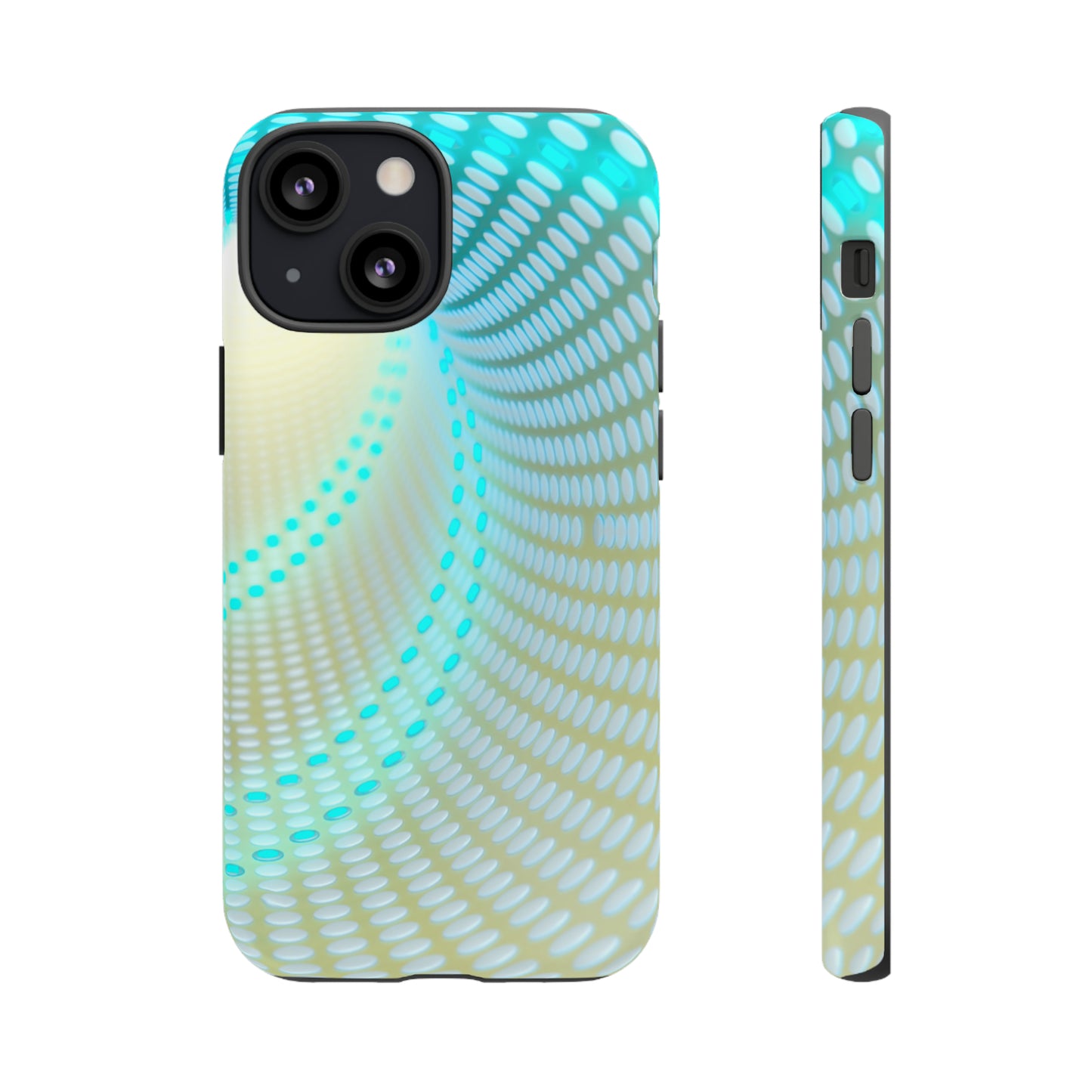 MystiBlend Blue & White Optical Enigma Phone Case