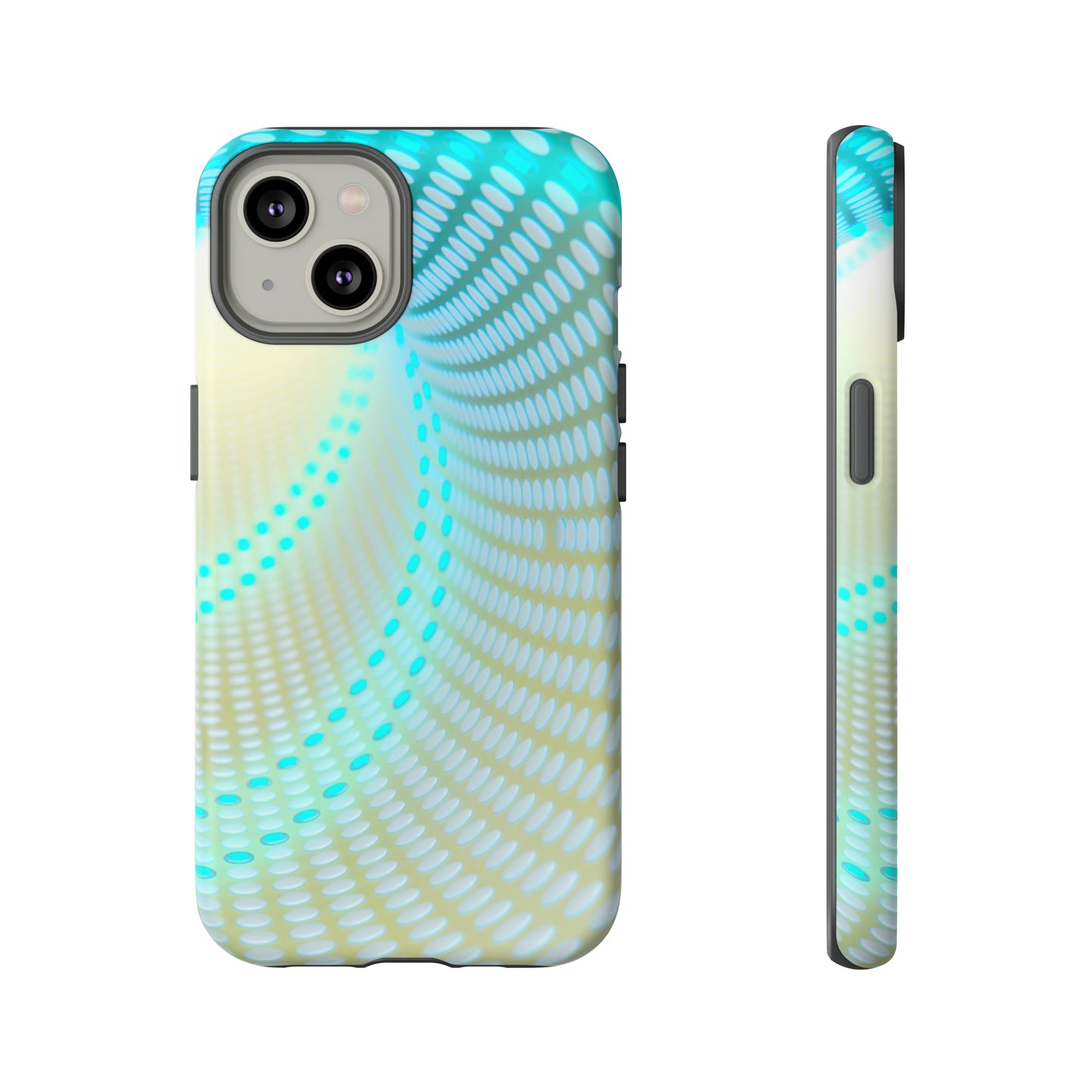 MystiBlend Blue & White Optical Enigma Phone Case