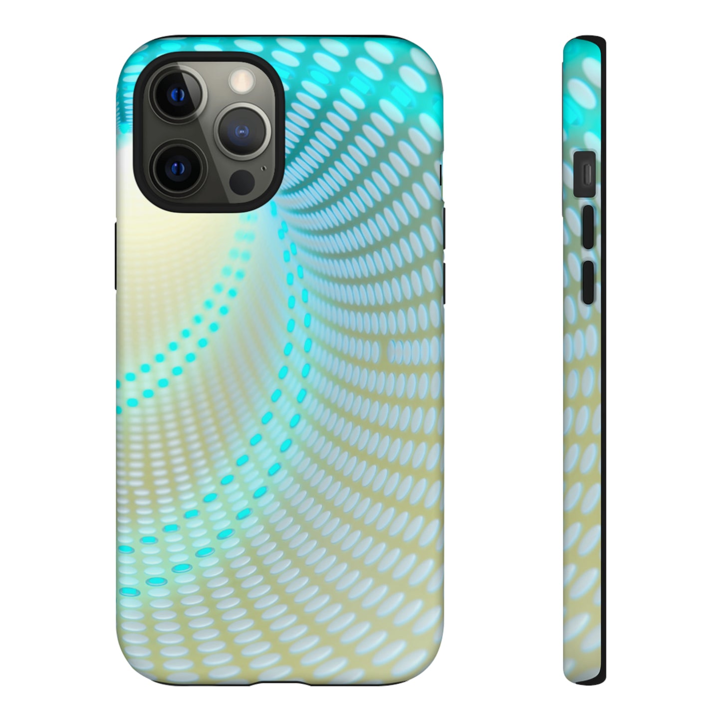 MystiBlend Blue & White Optical Enigma Phone Case