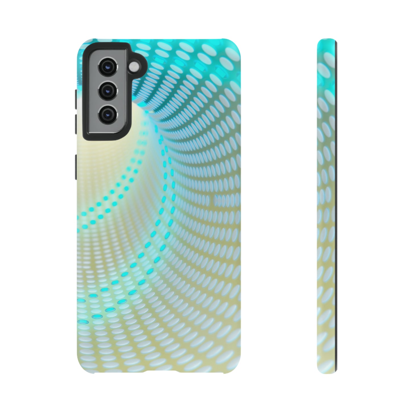 MystiBlend Blue & White Optical Enigma Phone Case