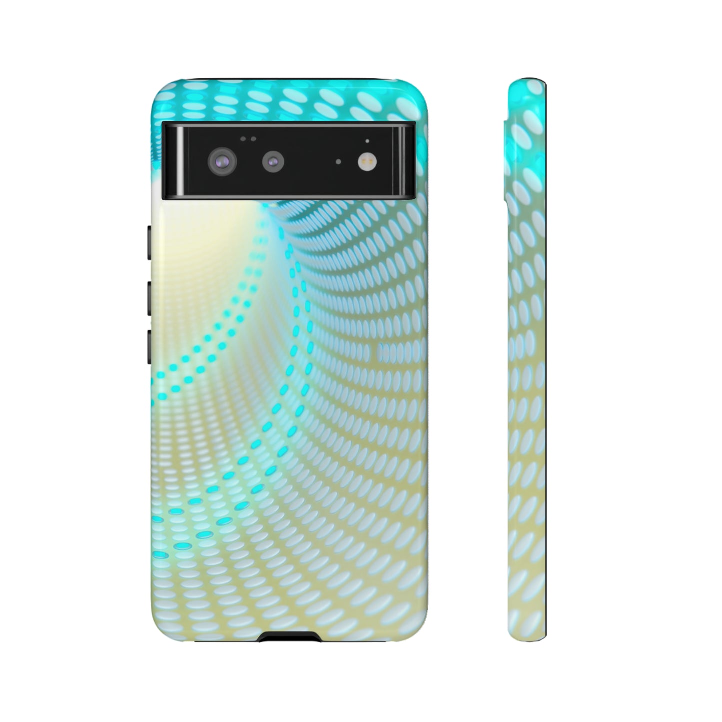 MystiBlend Blue & White Optical Enigma Phone Case