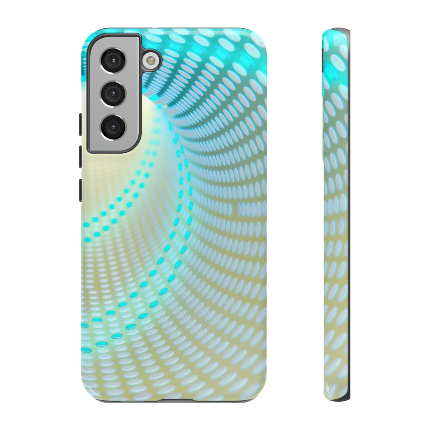 MystiBlend Blue & White Optical Enigma Phone Case