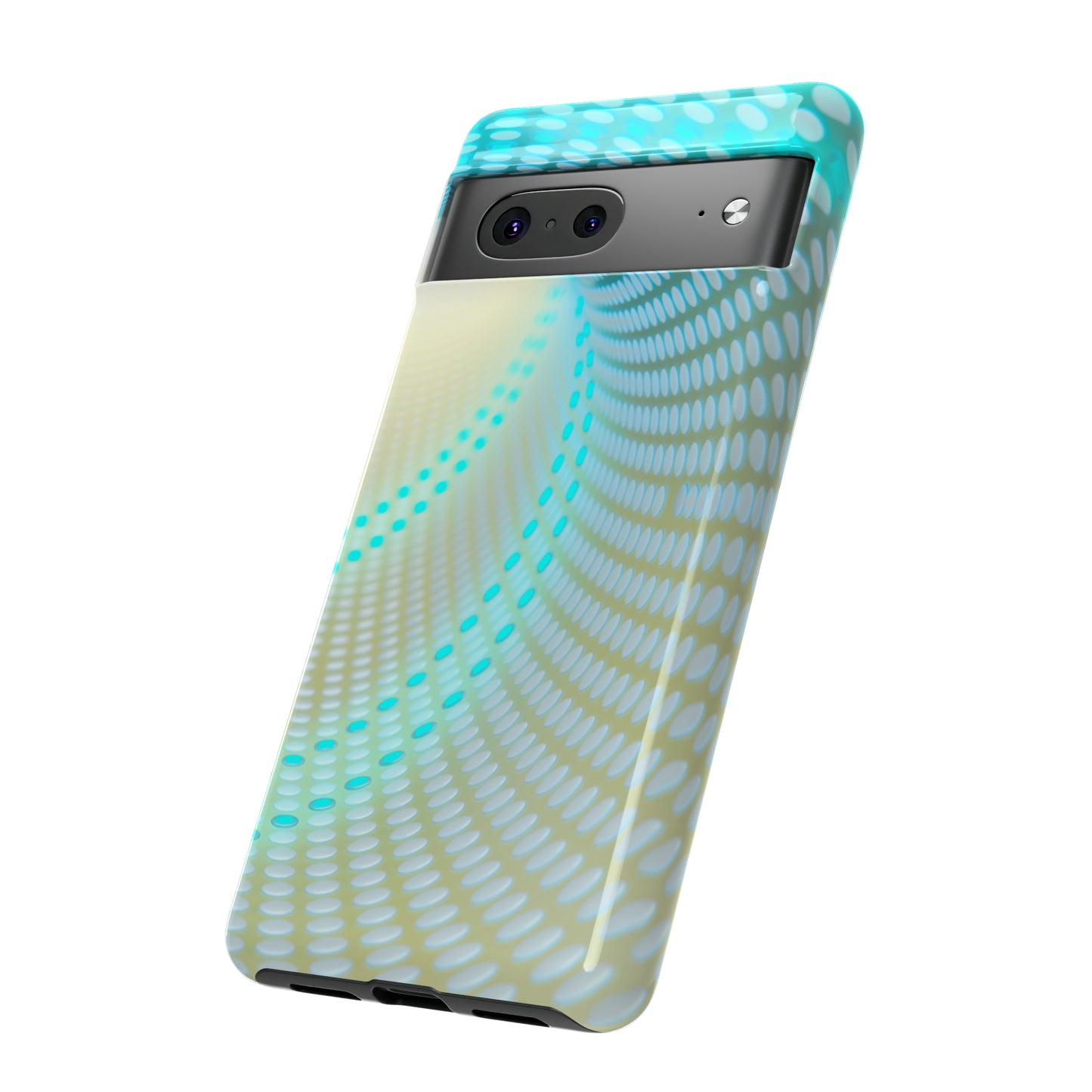 MystiBlend Blue & White Optical Enigma Phone Case