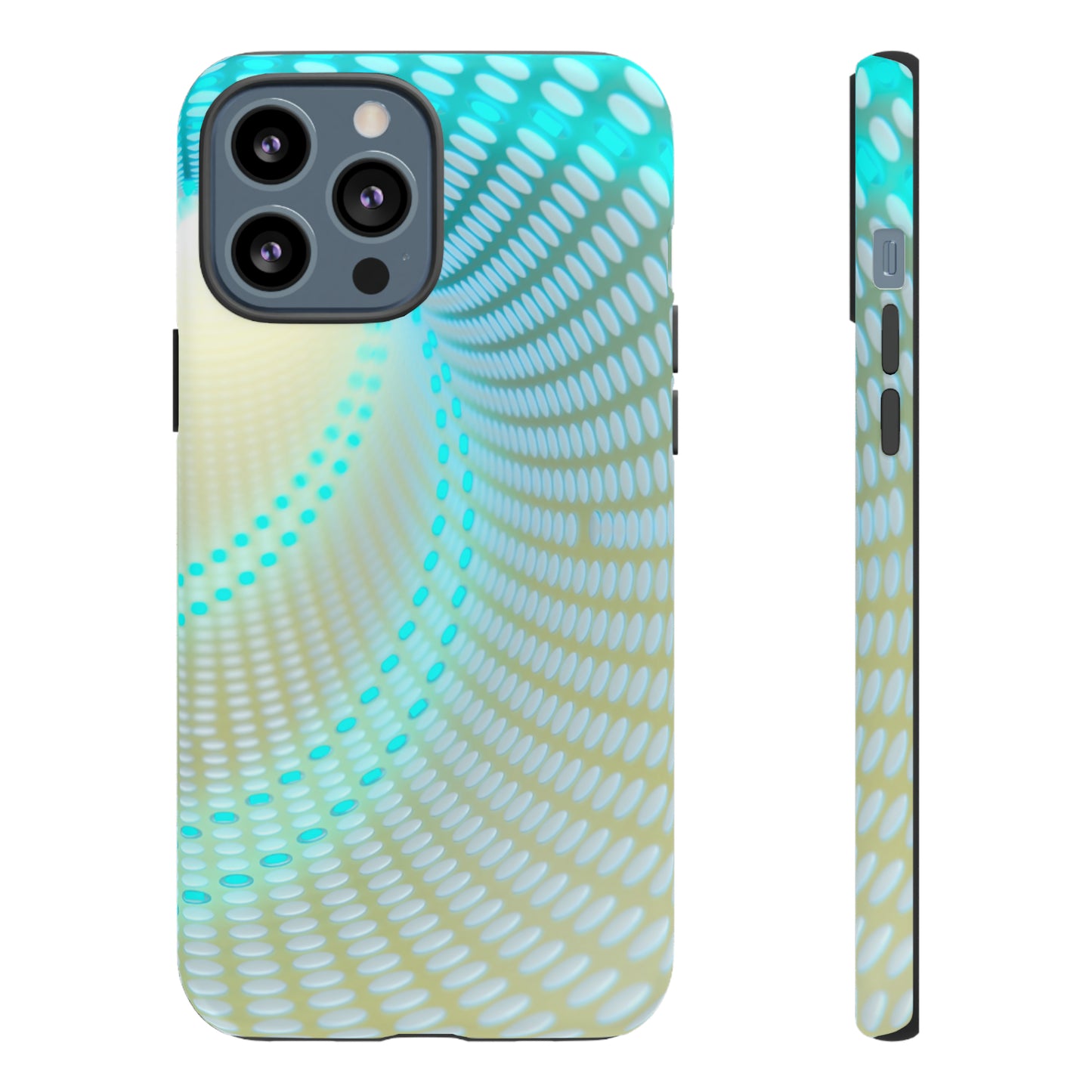 MystiBlend Blue & White Optical Enigma Phone Case