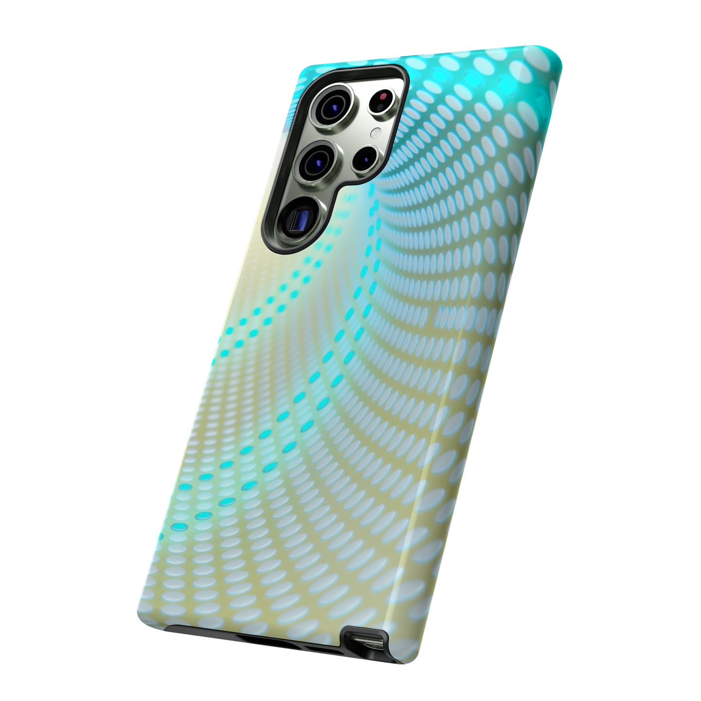 MystiBlend Blue & White Optical Enigma Phone Case