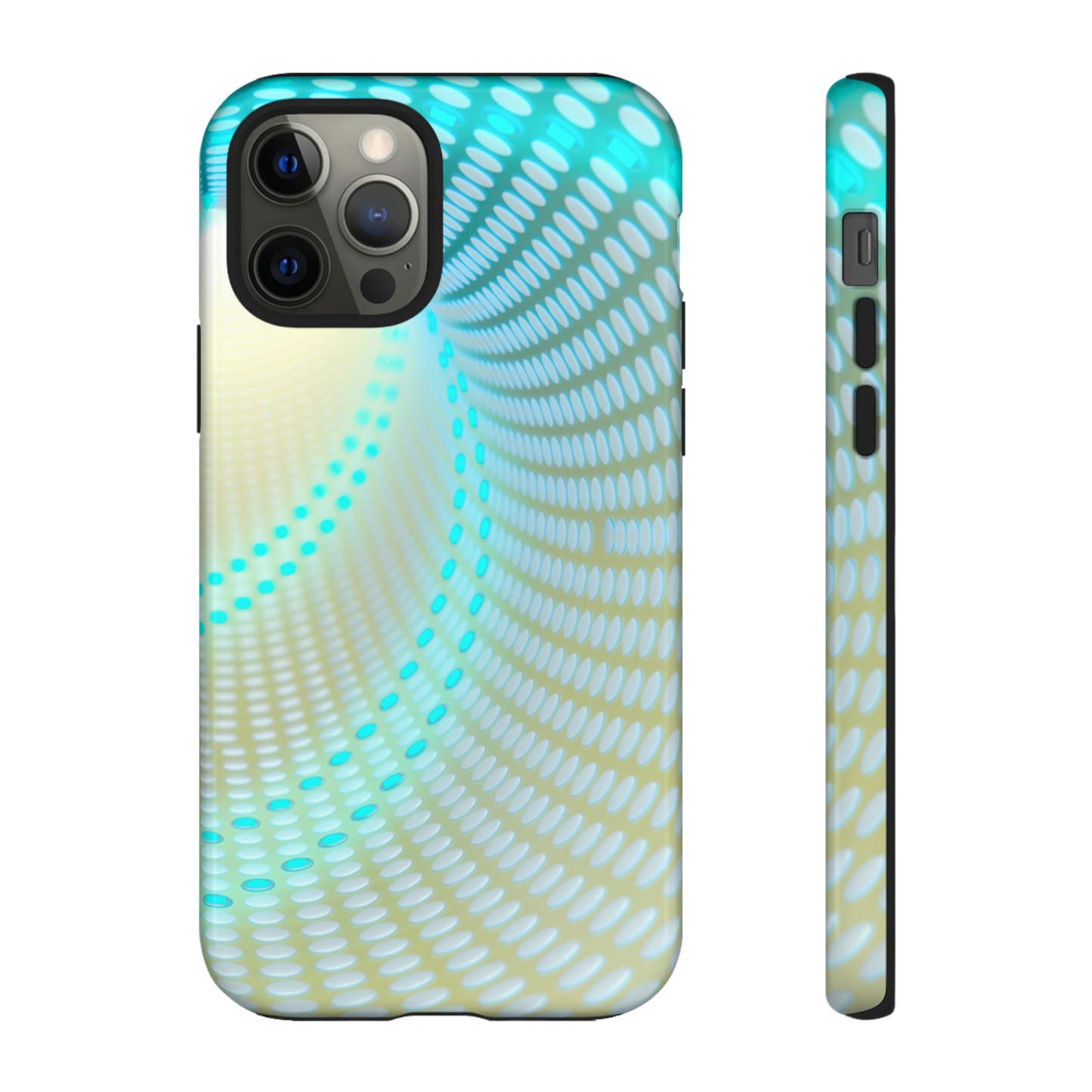 MystiBlend Blue & White Optical Enigma Phone Case