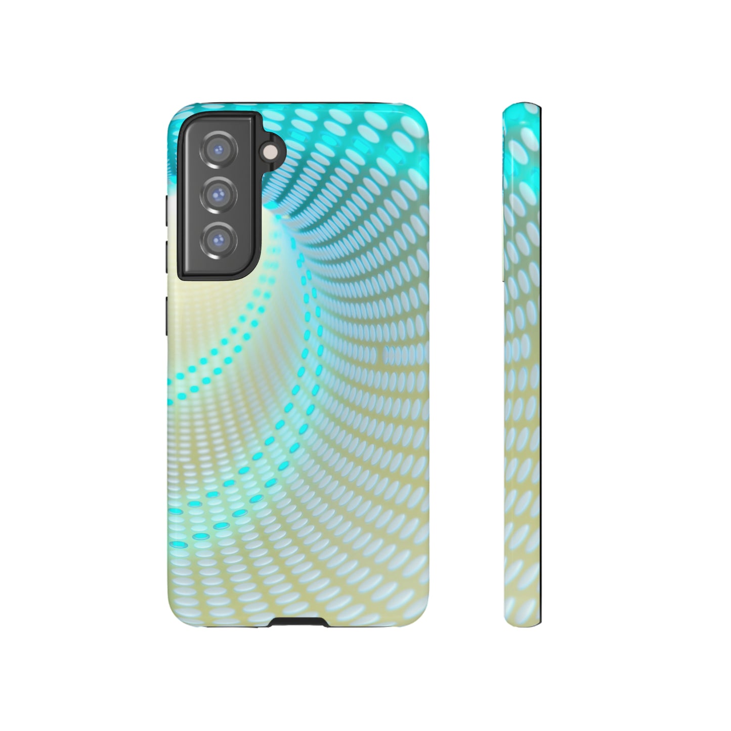 MystiBlend Blue & White Optical Enigma Phone Case